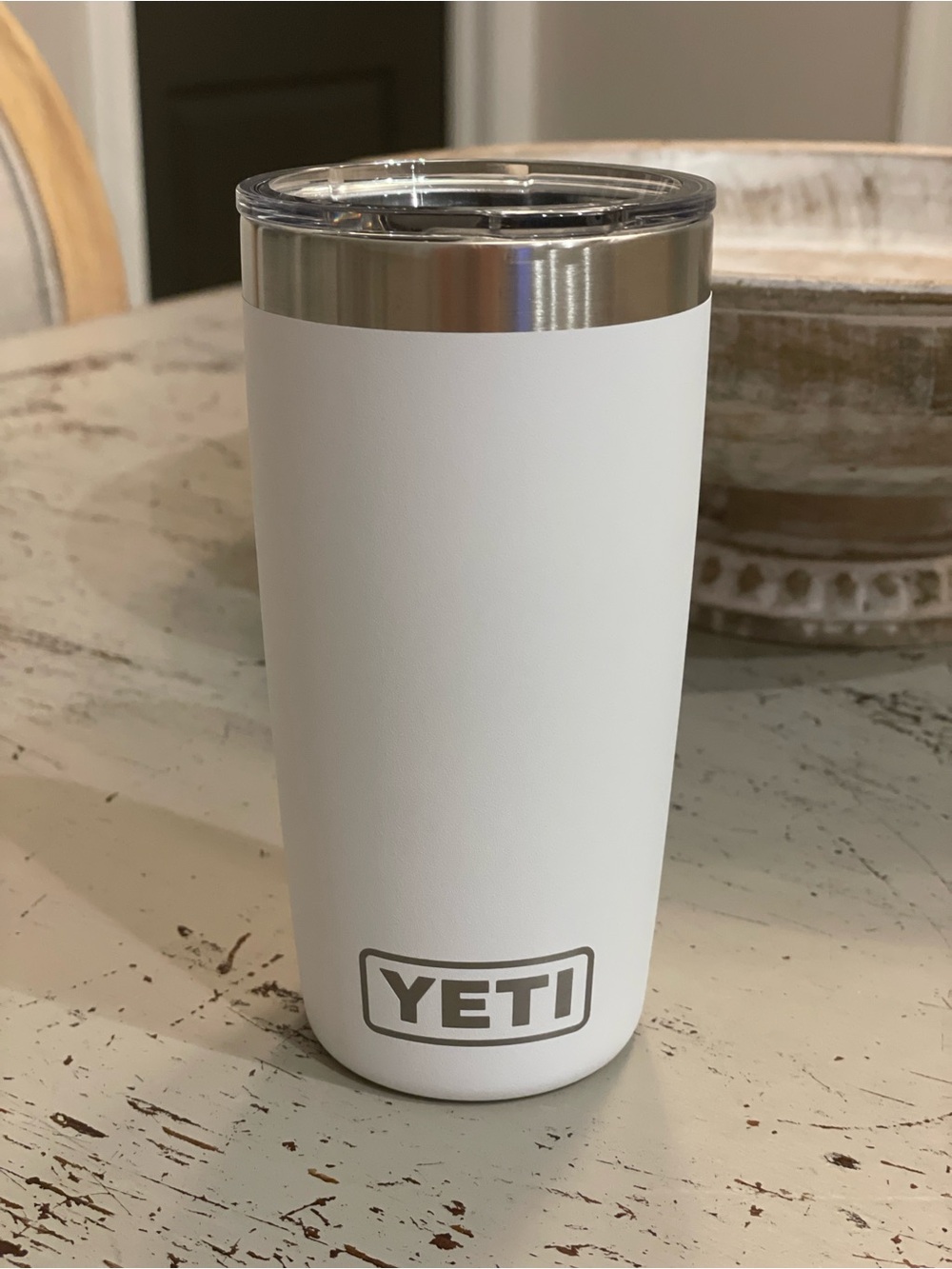Yeti 10oz Rambler Tumbler White Stainless Steel Insulated